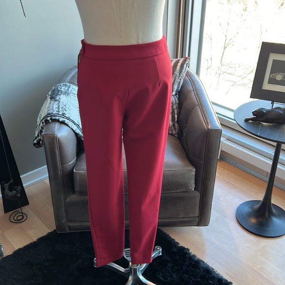 New Max Mara Studio Skinny Fit Pintuck Newport Pants Side Zip Closure Size 8 - Picture 3 of 8